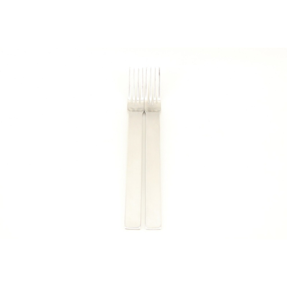 2 - Gourmet Settings "Pure" Stainless Sleek Modern 18/10 Salad Fork